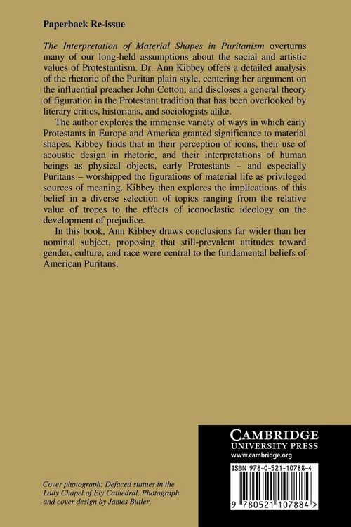 Produktbild: The Interpretation of Material Shapes in Puritanism