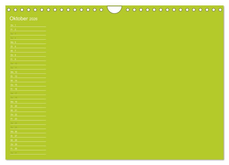 Produktbild: Bastel-Geburtstagskalender gr&uuml;n / Geburtstagskalender (Wandkalender 2026 DIN A4 quer), CALVENDO Monatskalender
