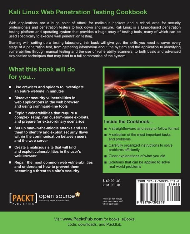 Produktbild: Kali Linux Web Penetration Testing Cookbook