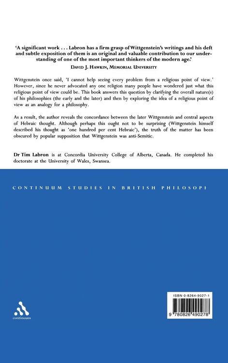 Produktbild: Wittgenstein's Religious Point of View