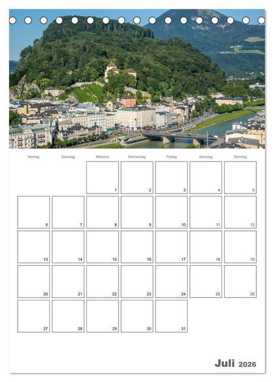 Produktbild: Bezauberndes SALZBURG / Terminplaner (Tischkalender 2026 DIN A5 hoch), CALVENDO Monatskalender
