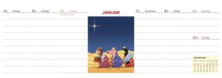 Produktbild: Uli Stein Wochenplaner 2027: Tischkalender
