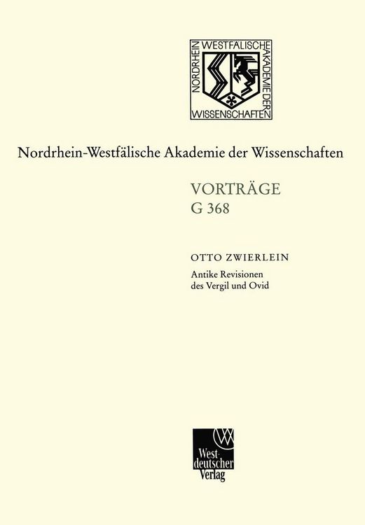 Produktbild: Antike Revisionen des Vergil und Ovid