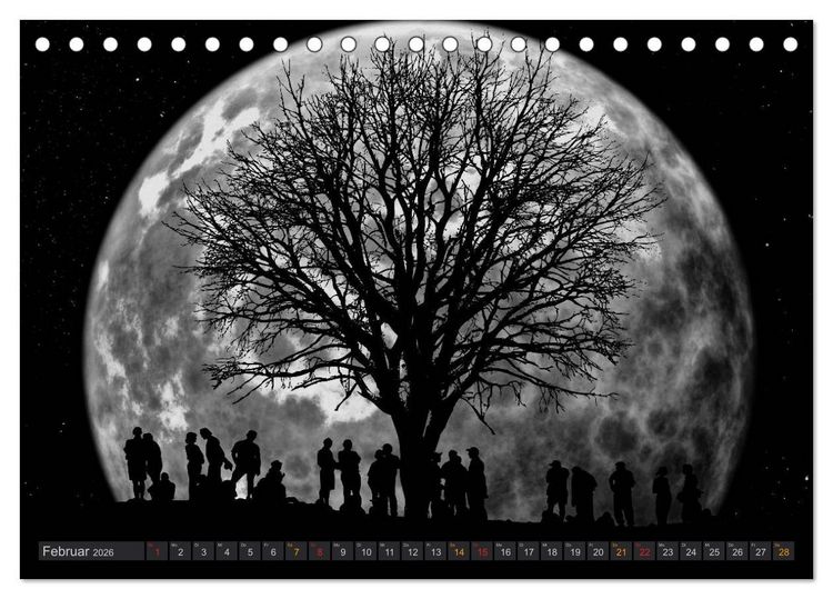 Produktbild: Sonne und Mond - faszinierend und anziehend (Tischkalender 2026 DIN A5 quer), CALVENDO Monatskalender