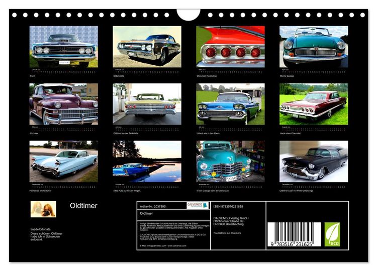Produktbild: Oldtimer (Wandkalender 2026 DIN A4 quer), CALVENDO Monatskalender