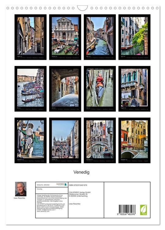 Produktbild: Venedig (Wandkalender 2026 DIN A3 hoch), CALVENDO Monatskalender