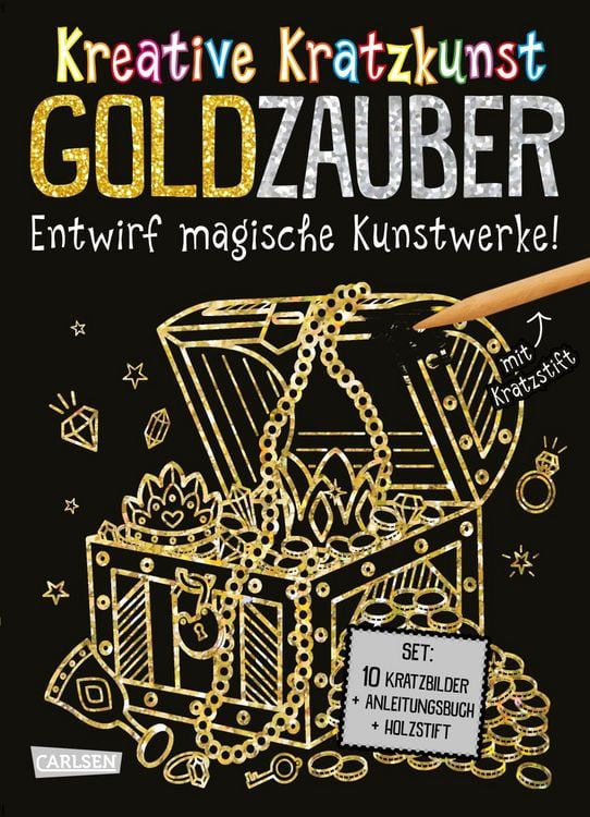 Produktbild: Kratzbilder f&uuml;r Kinder: Kreative Kratzkunst: Goldzauber