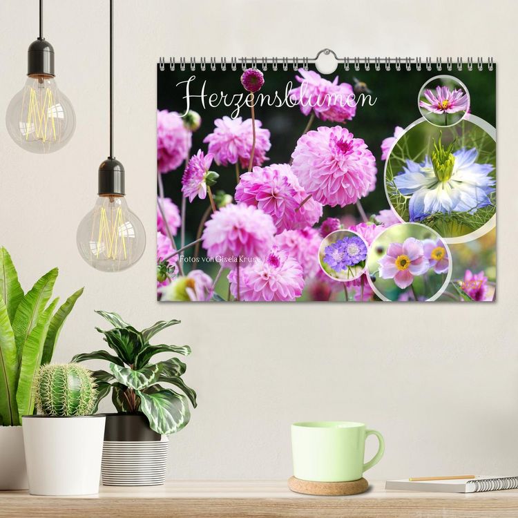 Produktbild: Herzensblumen (Wandkalender 2027 DIN A4 quer), CALVENDO Monatskalender