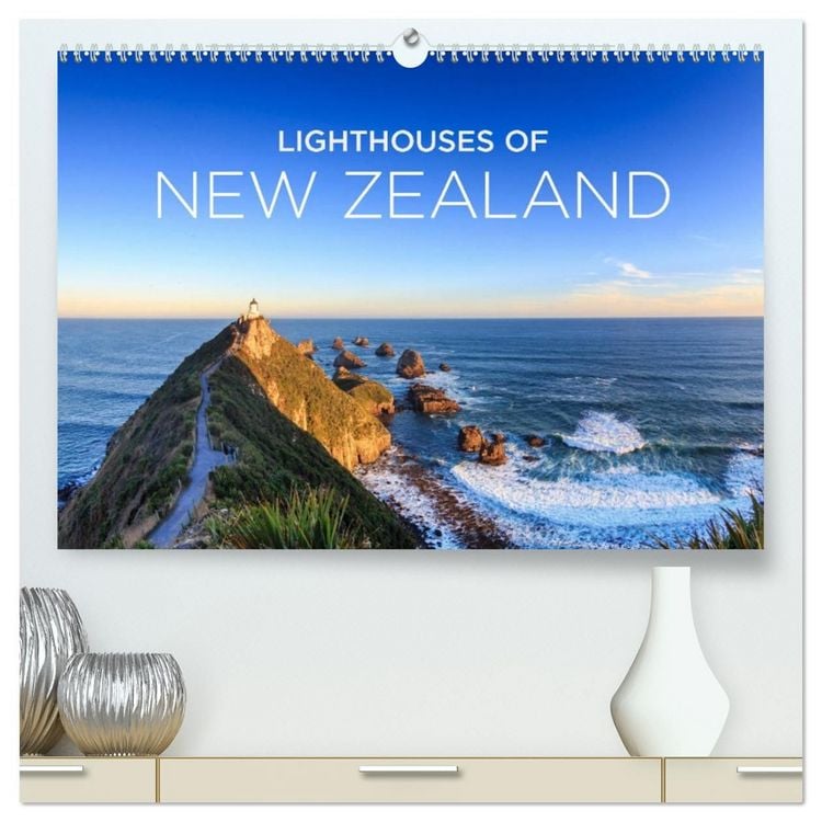 Produktbild: Lighthouses of New Zealand (High Quality Premium Wall Calendar 2027 DIN A2 landscape),CALVENDO 12 Month Wall Calendar