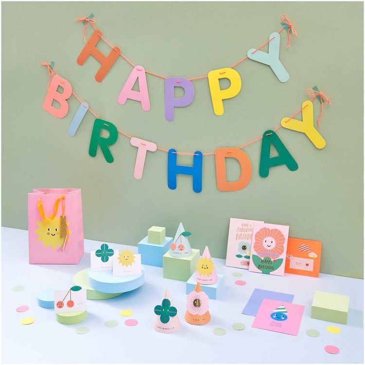Produktbild: Girlande Happy Birthday, bunt MIX