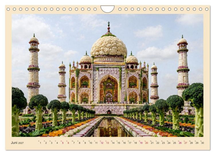 Produktbild: Historische Reiseziele f&uuml;r Vegetarier (Wandkalender 2027 DIN A4 quer), CALVENDO Monatskalender