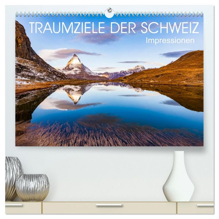 Produktbild: TRAUMZIELE DER SCHWEIZ Impressionen (hochwertiger Premium Wandkalender 2026 DIN A2 quer), Kunstdruck in Hochglanz