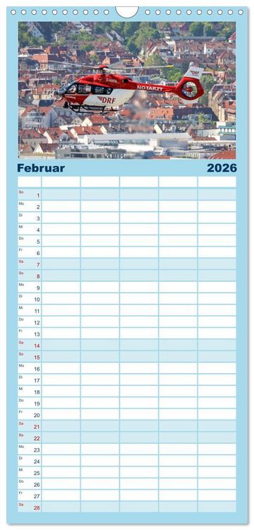 Produktbild: Familienplaner 2026 - Helikopter in der Luft 2.0 mit 5 Spalten (Wandkalender, 21 x 45 cm) CALVENDO