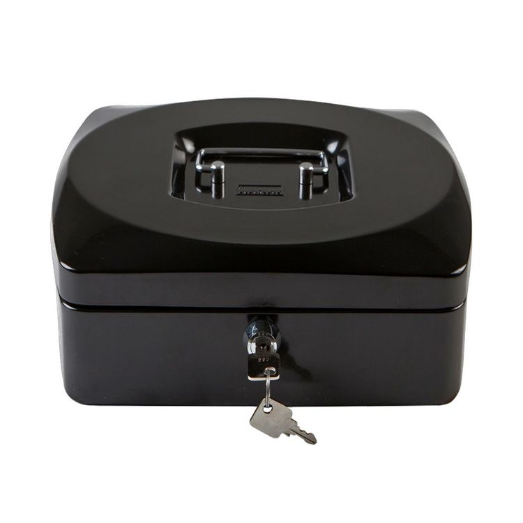 Produktbild: Idena Geldkassette Gr&ouml;&szlig;e 6 aus Metall 8 F&auml;cher schwarz 15,5x12x9cm