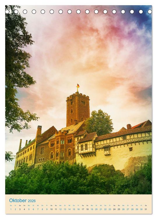 Produktbild: Erfurt und Eisenach - Traumhaft Sch&ouml;n (Tischkalender 2026 DIN A5 hoch), CALVENDO Monatskalender