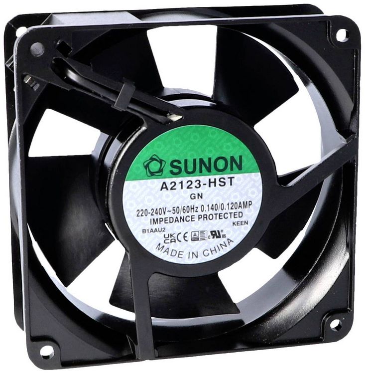 Produktbild: Sunon A2123-HSL.(7).GN Axiall&uuml;fter 230 V/AC 190.24 m&sup3;/h (L x B x H) 38 x 120 x 120mm