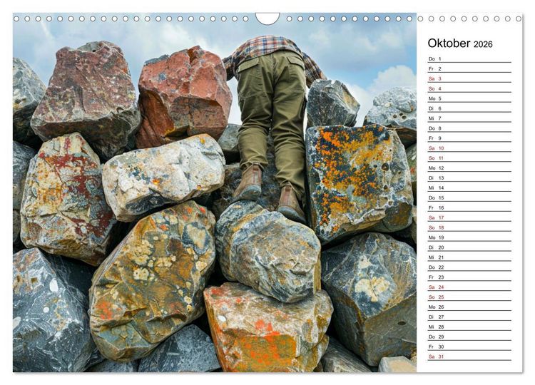 Produktbild: Der Geocaching Found it Kalender (Wandkalender 2026 DIN A3 quer), CALVENDO Monatskalender