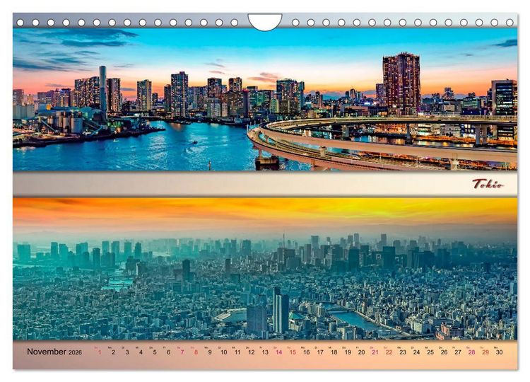 Produktbild: Faszinierende St&auml;dte, Panoramen (Wandkalender 2026 DIN A4 quer), CALVENDO Monatskalender