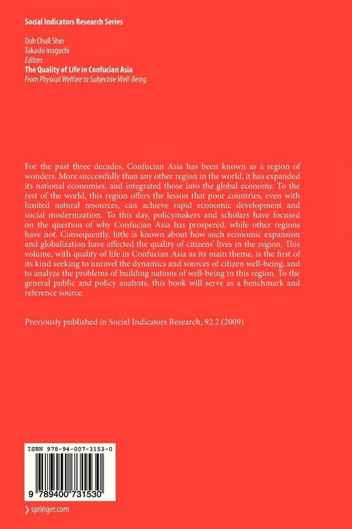Produktbild: The Quality of Life in Confucian Asia