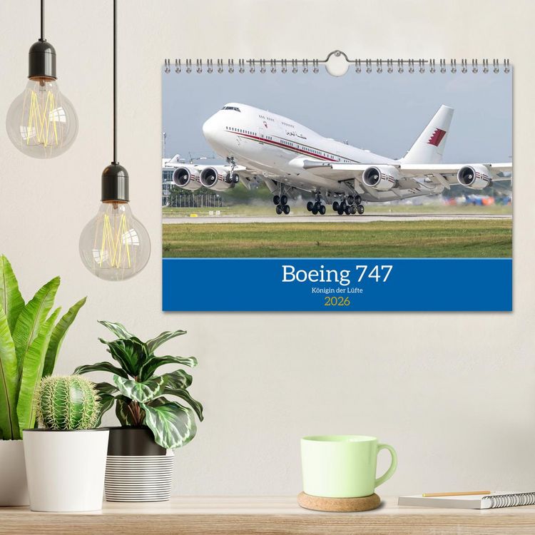 Produktbild: Boeing 747 Kalender (Wandkalender 2026 DIN A4 quer), CALVENDO Monatskalender