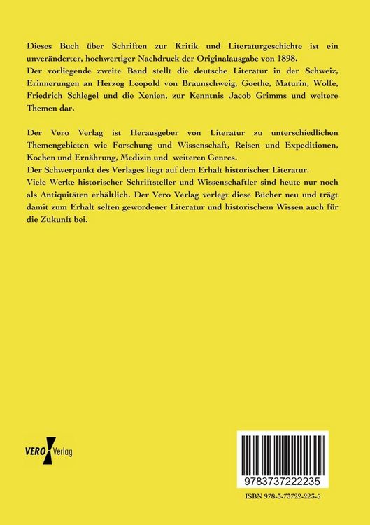 Produktbild: Schriften zur Kritik und Literaturgeschichte
