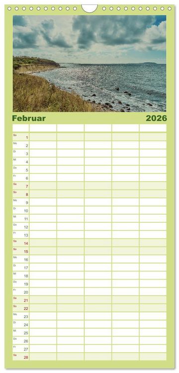 Produktbild: Familienplaner 2026 - K&uuml;stenregionen Deutschland mit 5 Spalten (Wandkalender, 21 x 45 cm) CALVENDO