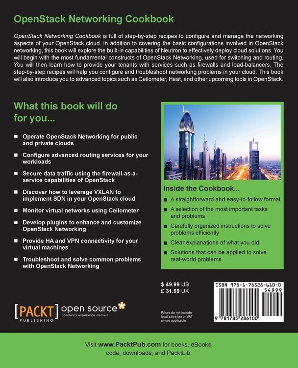Produktbild: OpenStack Networking Cookbook