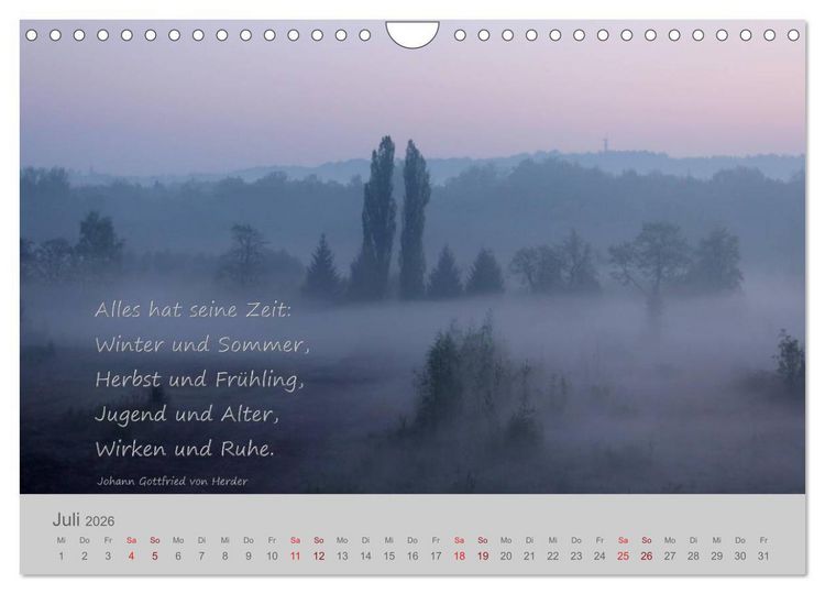 Produktbild: Jahres-Zeiten (Wandkalender 2026 DIN A4 quer), CALVENDO Monatskalender