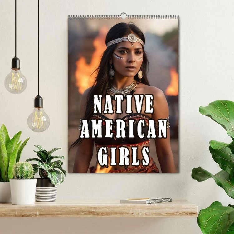 Produktbild: Native American Girls (Wandkalender 2026 DIN A2 hoch), CALVENDO Monatskalender