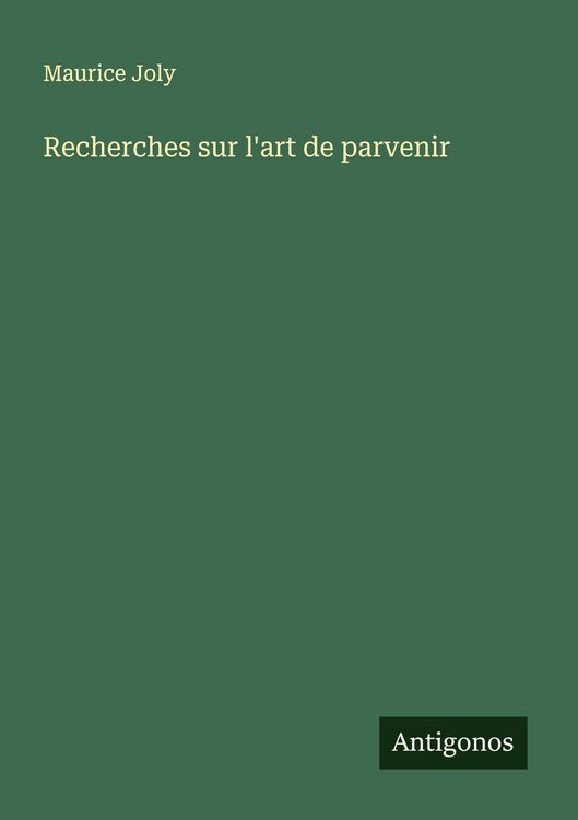 Produktbild: Recherches sur l'art de parvenir