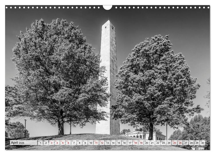 Produktbild: BOSTON Monochrome Stadtansichten (Wandkalender 2026 DIN A3 quer), CALVENDO Monatskalender