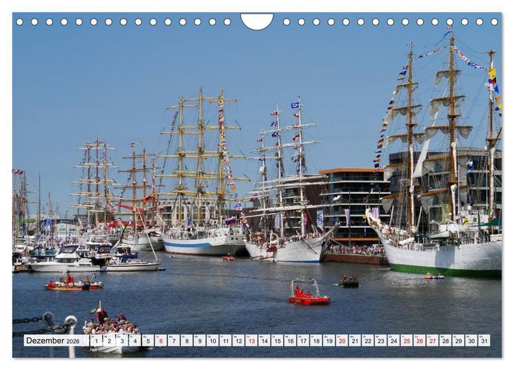 Produktbild: Windjammertreffen - Segelschiffe zu Gast in Bremerhaven (Wandkalender 2026 DIN A4 quer), CALVENDO Monatskalender