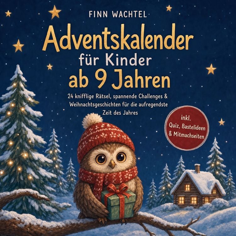 Produktbild: Adventskalender f&uuml;r Kinder ab 9 Jahren: 24 knifflige R&auml;tsel, spannende Challenges & Weihnachtsgeschichten f&uuml;r die aufregendste Zeit des Jahres - inkl. Quiz, Bastelideen & Mitmachseiten
