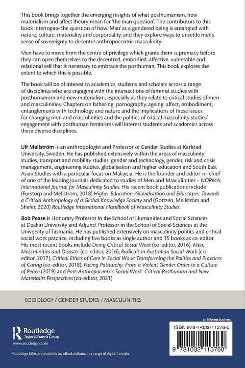 Produktbild: Posthumanism and the Man Question