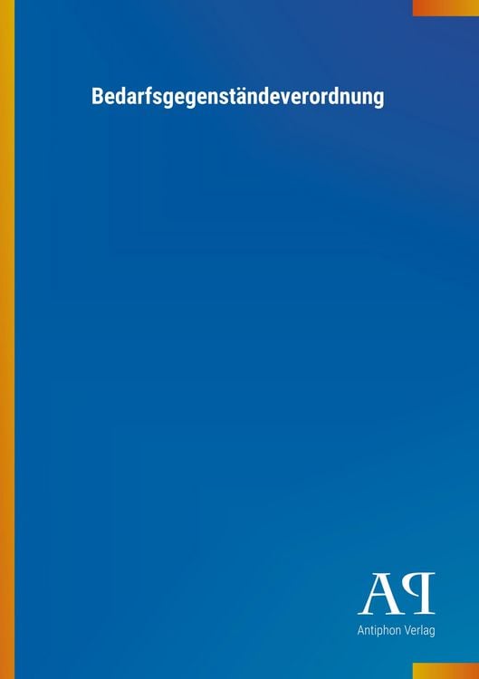 Produktbild: Bedarfsgegenst&auml;ndeverordnung