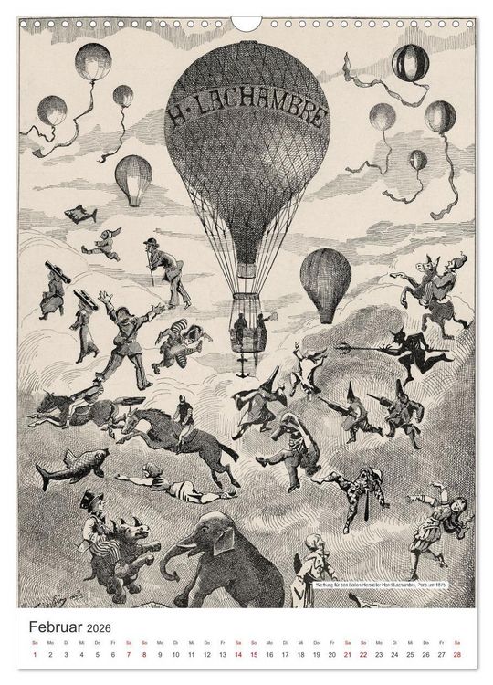 Produktbild: Ballonfahren Kalender (Wandkalender 2026 DIN A3 hoch), CALVENDO Monatskalender