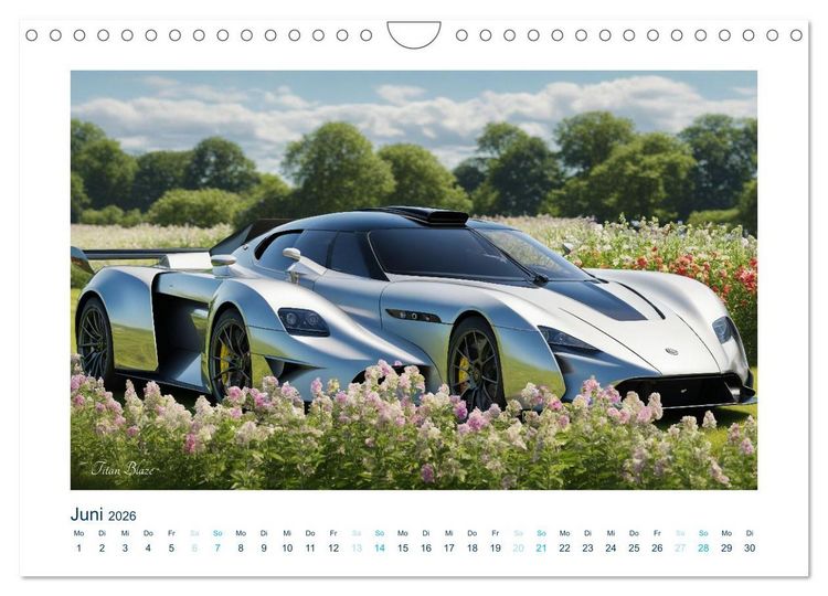 Produktbild: Faszination KI-Sportwagen (Wandkalender 2026 DIN A4 quer), CALVENDO Monatskalender
