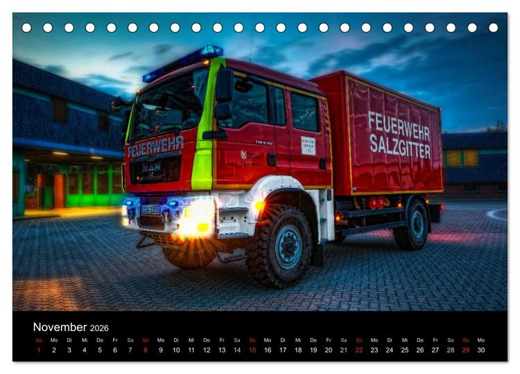 Produktbild: Berufsfeuerwehr Salzgitter (Tischkalender 2026 DIN A5 quer), CALVENDO Monatskalender