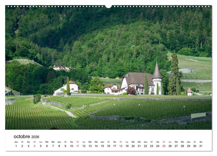 Produktbild: Randonn&eacute;es en Suisse Les Alpes vaudoises (Calendrier mural 2026 DIN A2 vertical) calendrier de bureau