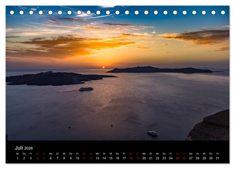 Produktbild: Reiseziele in Griechenland (Tischkalender 2026 DIN A5 quer), CALVENDO Monatskalender