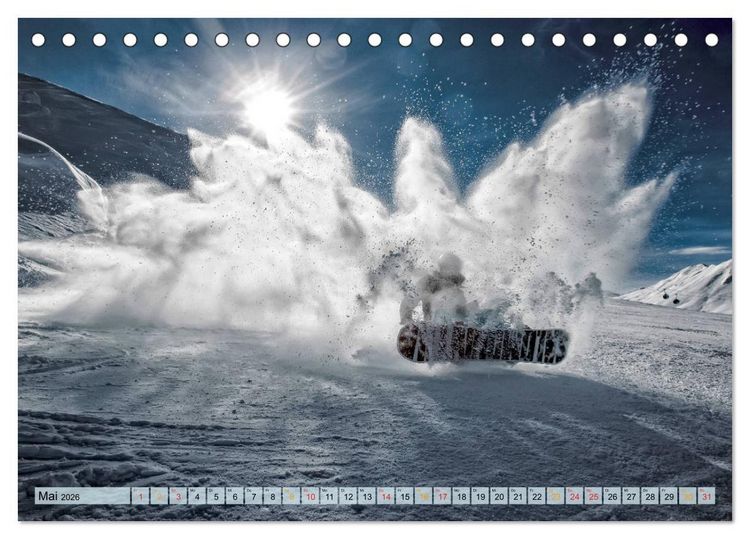 Produktbild: Snowboard - so cool (Tischkalender 2026 DIN A5 quer), CALVENDO Monatskalender