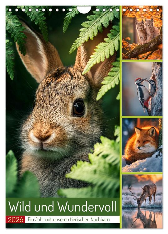 Produktbild: Wild und Wundervoll (Wandkalender 2026 DIN A4 hoch), CALVENDO Monatskalender