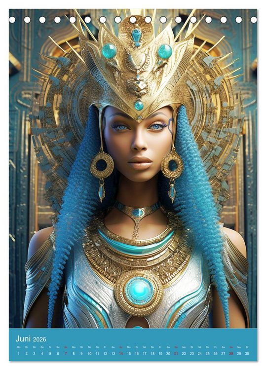 Produktbild: Antike Priesterinnen. Kunstvolle Fantasy-Portraits (Tischkalender 2026 DIN A5 hoch), CALVENDO Monatskalender