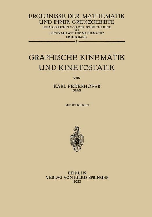 Produktbild: Graphische Kinematik und Kinetostatik