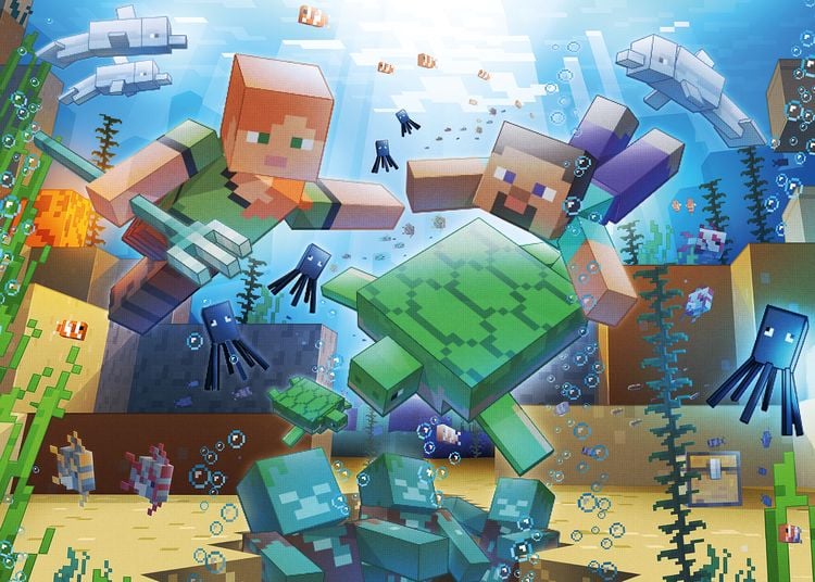 Produktbild: Erwachsenenpuzzle 1000 Teile - Minecraft Mosaic