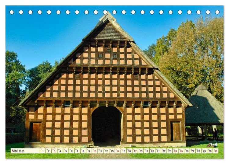 Produktbild: Baukunst Fachwerk (Tischkalender 2026 DIN A5 quer), CALVENDO Monatskalender