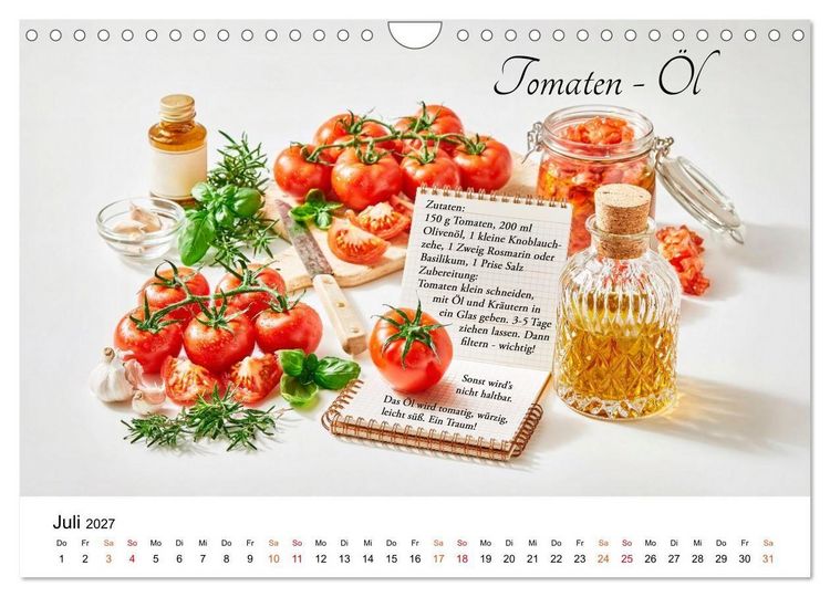 Produktbild: Tomatenzauber - frisch, w&uuml;rzig, selbst gemacht (Wandkalender 2027 DIN A4 quer), CALVENDO Monatskalender