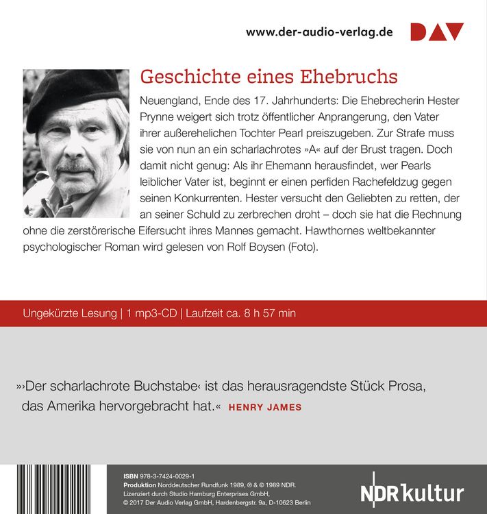 Produktbild: Der scharlachrote Buchstabe