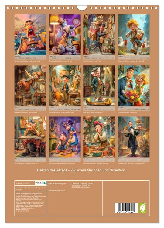 Produktbild: Helden des Alltags - Zwischen Gelingen und Scheitern (Wandkalender 2026 DIN A3 hoch), CALVENDO Monatskalender