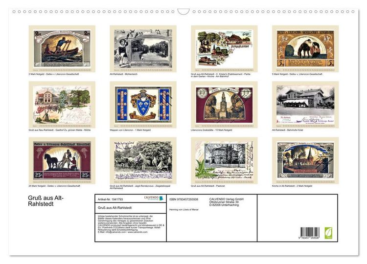 Produktbild: Gru&szlig; aus Alt-Rahlstedt (Wandkalender 2026 DIN A2 quer), CALVENDO Monatskalender